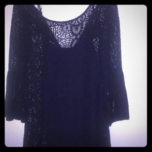 Navy lace dress with slip underneath